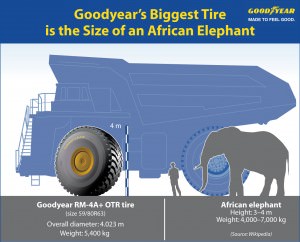 Cea mai mare anvelopă de la Goodyear